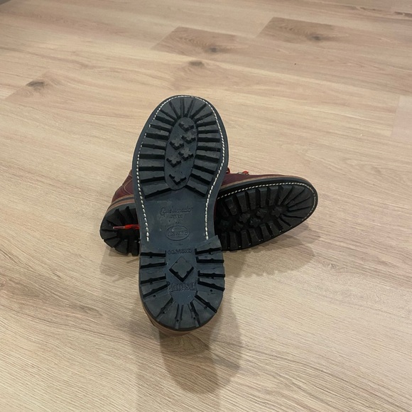 COPY - Oxblood red leather boots - Picture 2 of 7